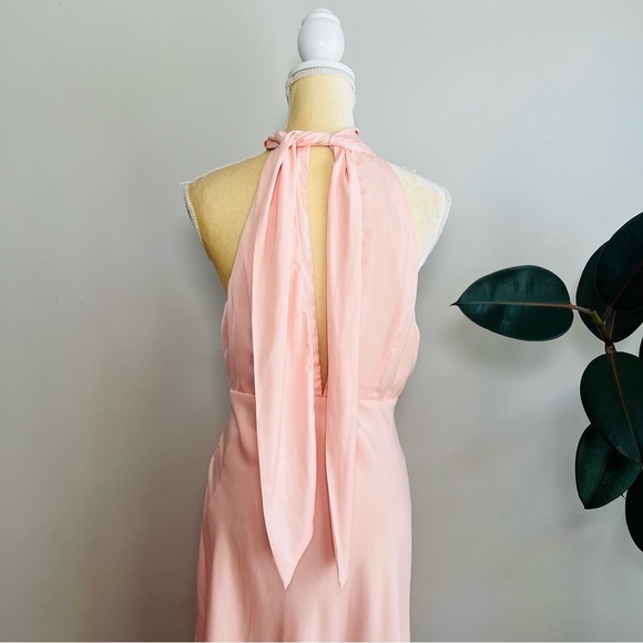 Revolve Saints & Secrets peach halter midi dress - Picture 6 of 11